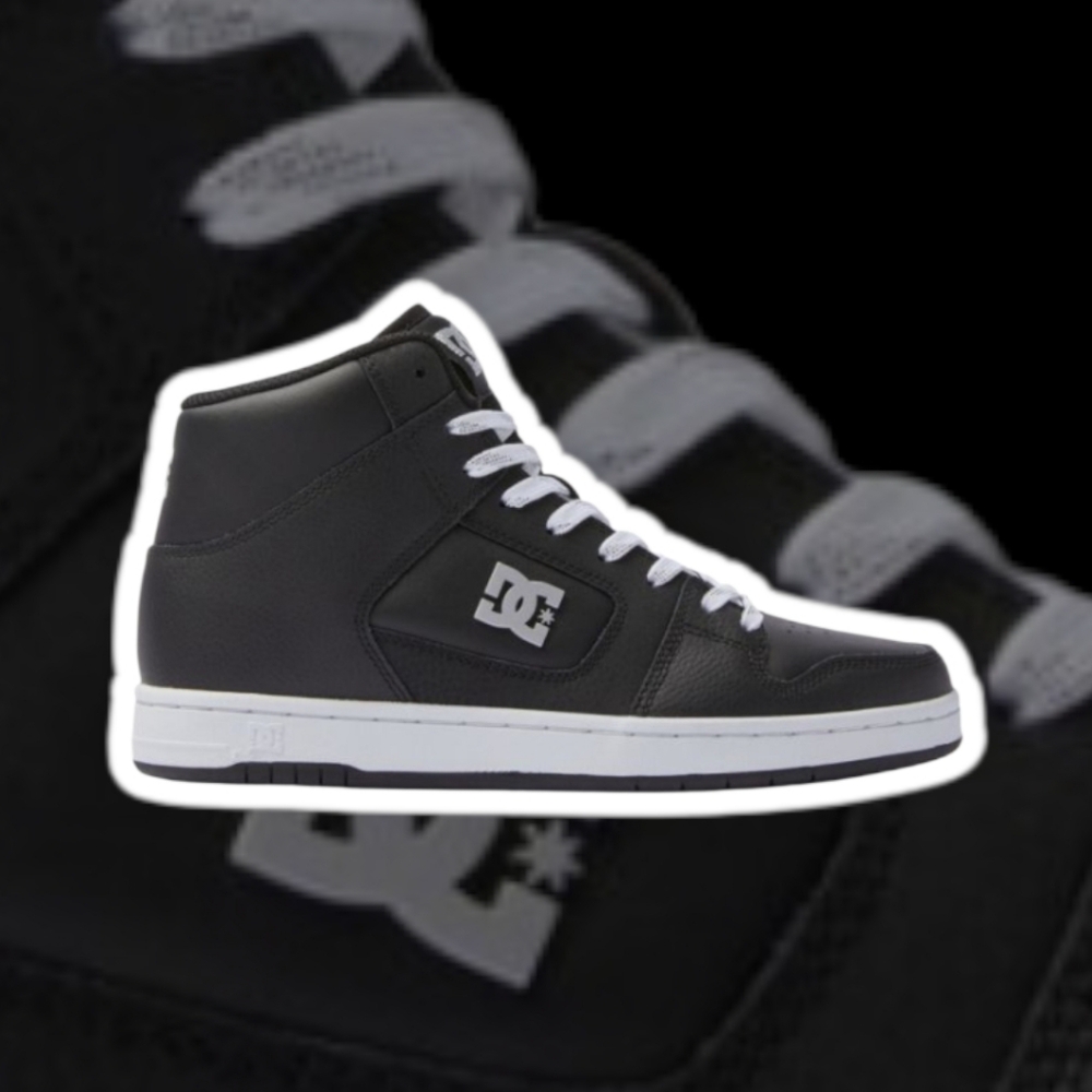 (NWOT) DC Shoes® Manteca 4 Hi Women's High Top Shoes - Black / Silver - Size 7